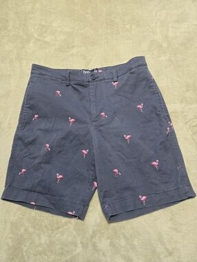 Chaps Chino Shorts Flamingo All-over Print Mens Size 33 Beach Preppy